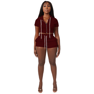 En gros 2023 Automne Deux Pièces Ensemble Occasionnel Lâche Imprimé 2 Pièce Femmes Courte Série de Vêtements - Product Image 5