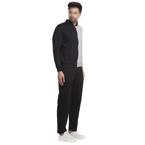 Chándal de poliéster/algodón sólido para hombre, 2 piezas, cuello alto, cintura elástica, ropa activa profesional - Product Image 2