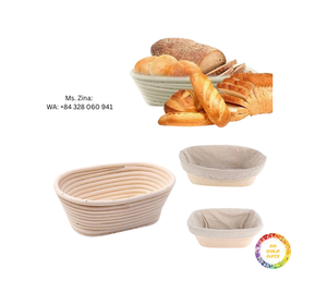 Panier en rotin à pain ovale naturel Panier en rotin fait à la main pour le stockage de la pâte et la décoration intérieure - Product Image 4