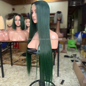 วิกผมมนุษย์เวียดนามทรงตรงยาว8-30นิ้ววิกผมมนุษย์สีเขียวเข้ม - Product Image 1