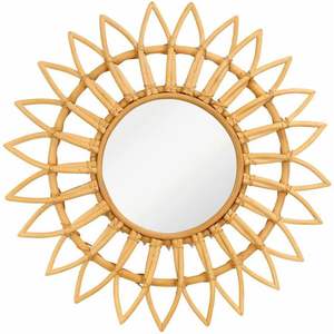 Beautiful Flower Rattan <b>Mirror</b> <b>Wall</b> <b>Hanging</b> Decoration Beautiful Flower Shape for Home Decor Bedroom Decor From India - Product Image 2