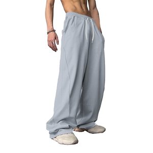 Pantalons pour hommes avec logo personnalisé, pantalons de survêtement légers, pantalons de sport pour hommes, streetwear, vêtements doux en coton, pantalons amples pour hommes - Product Image 3