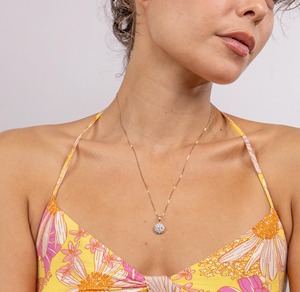 สร้อยคอจี้เพชรโมอิสซาไนต์ทรงกลมแบบปรับแต่งได้ พร้อมดีไซน์ดอกไม้ทอง 14k แฟชั่นสำหรับผู้หญิงในราคาประหยัด - Product Image 4