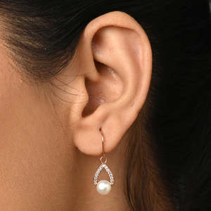Boucles d'oreilles pendantes en argent avec perles d'eau douce de Kashmir, bijoux élégants et luxueux - Product Image 4
