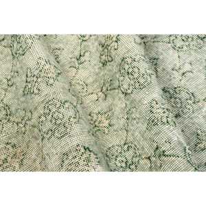 Tapis turc vintage, petit tapis de 2,1 x 3,9 pieds, tapis en laine camouflage vert et blanc - Product Image 5