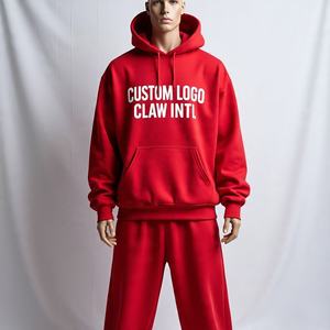 Ropa de calle personalizada para hombre, chándal en blanco con cremallera, 2 piezas, lavado ácido, ropa Vintage desgastada, sudaderas de gran tamaño, conjunto con capucha - Product Image 6