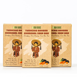 Jabón de carbón de bambú cúrcuma natural OEM Etiqueta Privada Vietnam - Product Image 4
