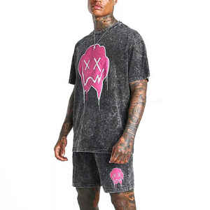 Nouvel Arrivage Vente en Gros Vêtements d'Été pour Hommes : Ensemble Short Sportif Tricoté Respirant Effet Délavé Personnalisé pour la Course et la Gym - Product Image 1