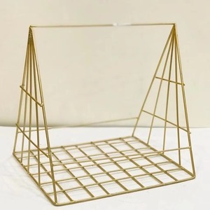 Unique Gift <b>Hamper</b> Metal Wire Attractive Look Wicker Metal <b>Basket</b> With Knot Handmade Indian Arts - Product Image 1