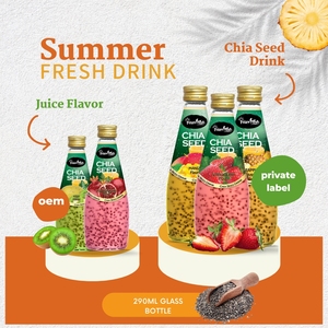 Boisson aux graines de basilic avec jus de fruits aromatisé à la goyave et à la mangue 290ml OEM pour les marques de magasins aux États-Unis/Canada et en Italie/Espagne |   HACCP HALAL - Product Image 3