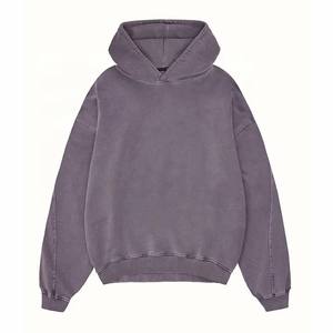 Sudadera con capucha lavada con ácido vintage con diseño de Jersey y logotipo personalizado sudaderas con capucha lavadas con ácido de tela vaquera personalizada para hombre - Product Image 2