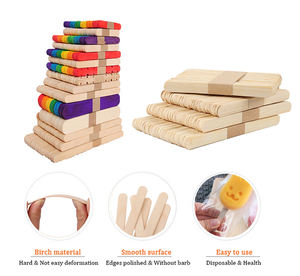 Çevre dostu biyobozunur ahşap dondurma çubukları tek kullanımlık Popsicle karıştırma çubukları - Product Image 2