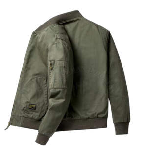 เสื้อแจ็กเก็ตบอมเบอร์สำหรับผู้ชายเสื้อแจ็กเก็ตนักบินแบบมีกระเป๋าพร้อมวัสดุทนทาน2025ออกแบบได้ตามต้องการ - Product Image 6