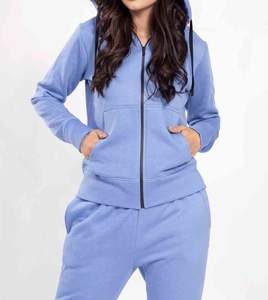 Survêtement délavé de qualité supérieure pour femmes Jogging personnalisé Style décontracté survêtement décontracté en coton à rayures pour femmes - Product Image 6