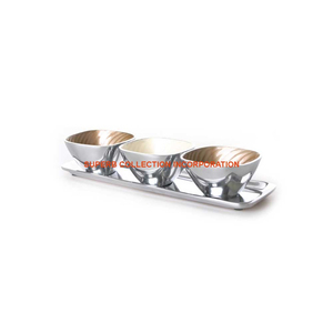 Bol d'escargot en métal argenté et doré de qualité supérieure au design fantastique pour la maison Bol décoratif pour les hôtels et les restaurants - Product Image 5