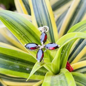 จี้เงินโกเมนจี้แต่งงานจี้ออกแบบ925จี้เงินแท้จี้แฟชั่นของขวัญโกเมนธรรมชาติ - Product Image 3