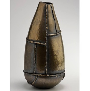 Luxury Metal Flower Vase | Designer Brass <b>Decorative</b> Vase for Living Room and Hotel Interiors - Product Image 5