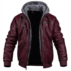 Veste en cuir véritable sur mesure, prix d'usine, veste en cuir de mouton du Pakistan, vente en gros, mode masculine, noire, marque personnalisée - Product Image 2