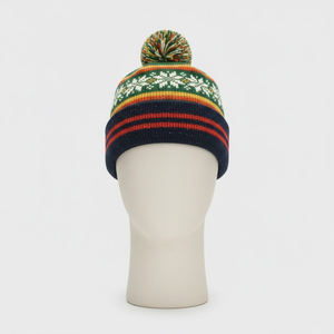 Gorro de Punto de Invierno Personalizado al por Mayor a Bajo Precio, Unisex, de Color Sólido, con Etiqueta Personalizada, Gorro Cálido Tipo Beanie con Jacquard - Product Image 2