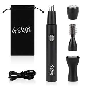 Tondeuse à poils de nez professionnelle 4-en-1 pour hommes, sans douleur, rechargeable par USB, étanche IPX6, facile à utiliser - Produit en plastique pour la maison - Product Image 2