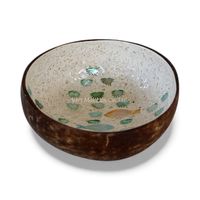 Bol en nacre laquée fait main, incrustation naturelle de coquillages, écologique, style bohème, fabriqué au Vietnam, décoration d'intérieur