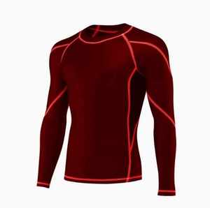 Men Rash Guard Long Sleeve Plain Wholesale <b>BJJ</b> Rash Guards Custom Blank Compression Shirts Design Your Own Swim Shirt Rash Guard - Product Image 5