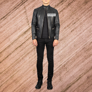 Venta al por mayor de alta calidad nueva chaqueta de cuero de motorista de los hombres chaquetas de cuero genuino chaqueta de cuero de montar en motocicleta para los hombres - Product Image 2