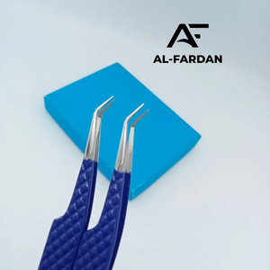 ที่หนีบขนตาสแตนเลสแบบแข็งพร้อมปลายแหลมสำหรับต่อขนตาสีฟ้าพิเศษ - Product Image 3