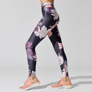 Leggings de yoga imprimés par sublimation vêtements Leggings de yoga de fitness collants de gymnastique et pantalons de sport à taille élastique pour femmes - Product Image 2