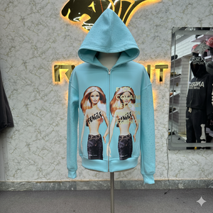 Calidad superior Tendencia Moda Fábrica Tasa Cremallera Sudadera con capucha Puff Impreso hecho en fábrica precio barato sudaderas con capucha hombres sudaderas con capucha - Product Image 4