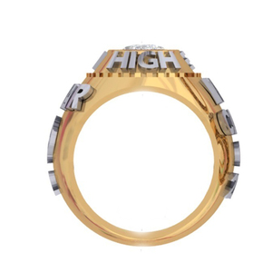 Captivant 14K Or Lab Grown Ring E Color Round Brilliant Cut VVS2 Flawless Luxury Premium Certified Elegant Fine Jewelry - Product Image 3