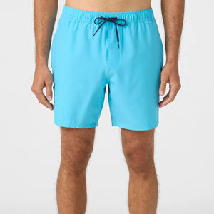 Shorts de surf pour hommes, écologiques, à séchage rapide, avec extensible sur le devant, en polyester, maillot de bain uni, vêtements de plage, cordon de serrage, décontracté, vente en gros rapide - Product Image 2