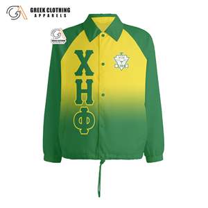 เสื้อแจ็คเก็ตโค้ชกันน้ำ ระบายอากาศ น้ำหนักเบา ทนลม สำหรับฤดูหนาว สไตล์วินเทจ เหมาะสำหรับกิจกรรมกลางแจ้งและงานกลางแจ้ง  ยี่ห้อ Custom Chi Eta Phi - Product Image 1