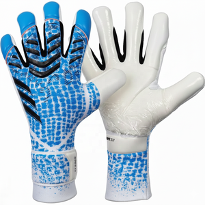 Gants de gardien de but de football professionnels de haute qualité, respirants, en cuir PU avec protection en latex silicone. - Product Image 1