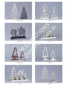 Sculpture d'arbre de Noël moderne en aluminium et bois Décoration d'intérieur Étanche Écologique Tailles personnalisables - Product Image 3