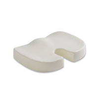 Coussin de dossier orthopédique en mousse à mémoire de forme pour coccyx, 45x34x7cm, fin, confortable et sain, avec housse à motif uni