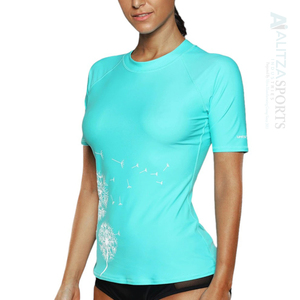 Ultimate Moisture Control Quick Dry Women's Rash Guard Hecho a mano 1 pieza recortada para gimnasio Beach Yoga - Product Image 2