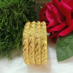 Conjunto de Pulsera Chapada en Oro de 24 Quilates y Aretes de Plata Unisex, Joyería Clásica para Aniversarios de Bulgaria, Turquía y Alemania - Product Image 1