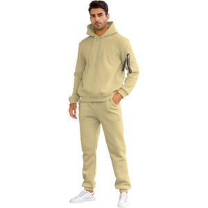 Chándal sólido de invierno para hombre, chándal de alta calidad, 100% algodón, a prueba de viento, transpirable, bajo MOQ, barato - Product Image 1