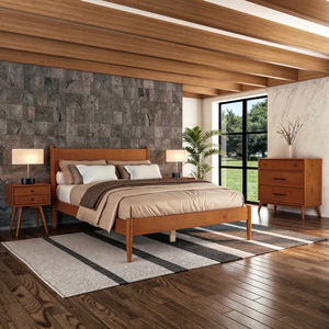 เฟอร์นิเจอร์บ้าน Divan ห้องนอนโรงแรมเตียงไม้สัก-kika