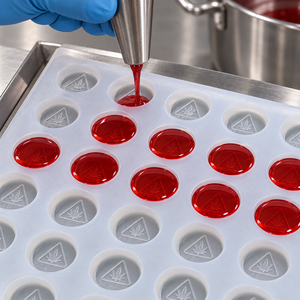 Vector mold Round <b>Silicone</b> Mold Gummy Candy Depositor <b>Tray</b> for Industrial Gummy Making and Confectionery Product Trials - Product Image 4