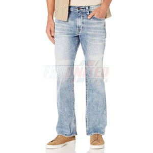 Pantalones vaqueros elásticos de Estilo Vintage informales para hombre, ligeros con cintura cómoda y ajuste cónico - Product Image 1