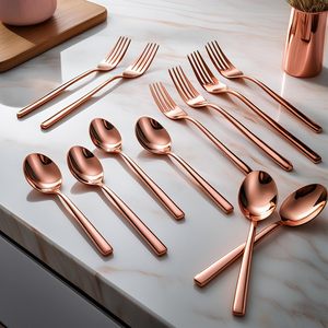 Cuillère à dîner en acier inoxydable, polissage miroir, petites cuillères à café de 6,5 pouces, cuillères à dessert durables, placage or, démitasse - Product Image 6