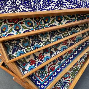 Placas de cargador de madera duraderas de gran venta de aspecto rústico, plato de servidor de alimentos para catering, accesorios de utensilios de cocina de madera - Product Image 4