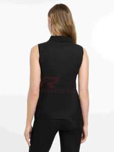 Haut d'équitation personnalisé pour femmes OEM matériau léger à séchage rapide avancé coupe ergonomique mouvement flexible entraînement équestre élégant - Product Image 3