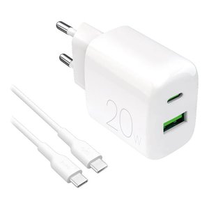 Kit de Cargador para Auto USB Tipo-A y Tipo-C PRO LITE 20W Blanco PUTCUSBAC20WDYKCCWHI Versión 2022 - Product Image 1