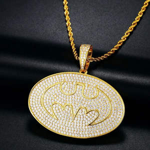 จี้ทองสไตล์ฮิปฮอป14K/18K ของผู้ชายออกแบบได้เองพร้อม VVS Moissanite สุดชิคพร้อมโซ่เย็นและตัวอักษรชื่อเพชรที่ผ่านการทดสอบแล้ว - Product Image 1