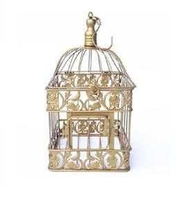 Cage à oiseaux décorative en métal Cage à oiseaux suspendue en fer de luxe Cage à oiseaux durable pour jardin, balcon extérieur et décoration de la maison - Product Image 3