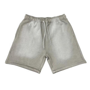 Short délavé à l'acide avec logo DTG personnalisé pour hommes Vente en gros de shorts cargo en éponge française pour l'été Streetwear Excellentes techniques d'impression - Product Image 4