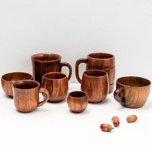 Top quality drinkware cup <b>set</b> wooden mug for hot drinks wood coffee mugs handcrafted acacia <b>teacup</b> - Product Image 4